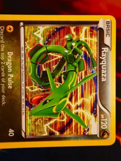 LP Pokemon RAYQUAZA Card DRAGON VAULT Set 11/20 Holo Foil Black White BW Era #1 - Image 2