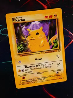 LP/NM Pokemon (E3 Stamp) PIKACHU Card BASE Set 58/102 Yellow Cheeks WOTC Promo#3 - Image 2