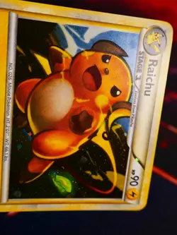 LP/NM Pokemon (Holo) RAICHU Card HS TRAINER KIT Set 30/30 HGSS Half Deck Foil #1 - Image 3