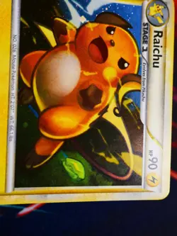 LP/NM Pokemon (Holo) RAICHU Card HS TRAINER KIT Set 30/30 HGSS Half Deck Foil #1 - Image 4