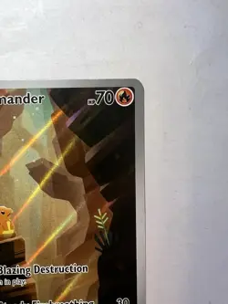 2023 Pokemon 151 Card CHARMANDER Full Art Illustration Rare English #168/165 - Image 3
