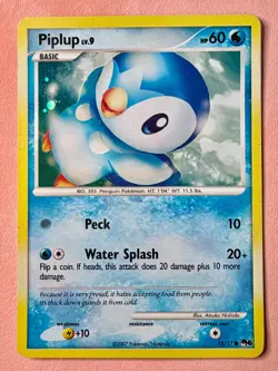 Piplup~ Cute Blue Pokemon Cards | Water & Pastel Aesthetic Gallery - Image 1