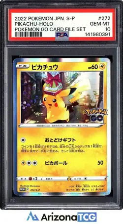 Pokemon 2022 Pikachu 272/S-P Pokemon GO Card File Set Japanese GEM MINT PSA 10 - Image 1