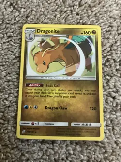 Pokemon TCG Sun & Moon Dragonite Card 119/181 Cosmos Holo Rare Promo - Image 1