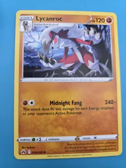 Pokemon TCG Card - Lycanroc 74/159 Rare 2023 Crown Zenith NM - Image 1
