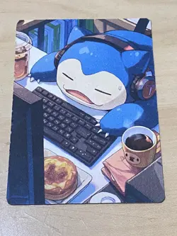 Anime ART STYLE Snorlax Fan Full Art Pokemon Custom Card/perfect bookmark - Image 1