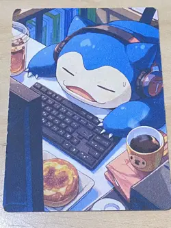 Anime ART STYLE Snorlax Fan Full Art Pokemon Custom Card/perfect bookmark - Image 3