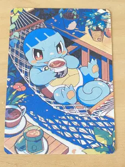 Anime ART STYLE squirtle Fan Full Art Pokemon Custom Card/perfect bookmark - Image 2
