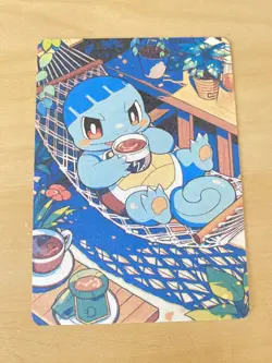 Anime ART STYLE squirtle Fan Full Art Pokemon Custom Card/perfect bookmark - Image 3