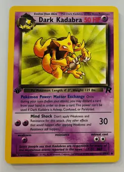 Dark Kadabra 39/82 1st Edition Team Rocket Pokemon TCG Card - Image 1
