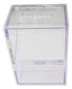 Ultimate Guard Boulder Clear 80+ Deck Case New Standard Size Card Storage Box - Image 1