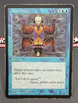 MTG Time Warp- DAMAGED -Tempest Magic the Gathering Card #097 - Image 1