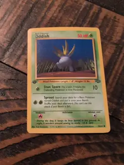 Pokemon TCG Oddish Jungle 1st Edition 63/64 50 HP Common Regular English Card LP - Image 1