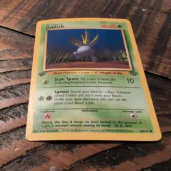 Pokemon TCG Oddish Jungle 1st Edition 63/64 50 HP Common Regular English Card LP - Image 2