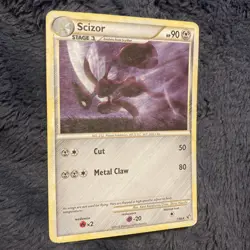 Scizor Holo Rare 7/90 HGSS Undaunted LP Pokemon Card - Image 1