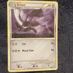 Scizor Holo Rare 7/90 HGSS Undaunted LP Pokemon Card - Image 2