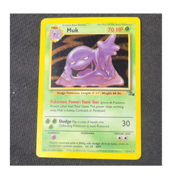 NM Muk 70 HP Fossil Unlimited Holo Rare 13/62 English Card 1999 - Image 1