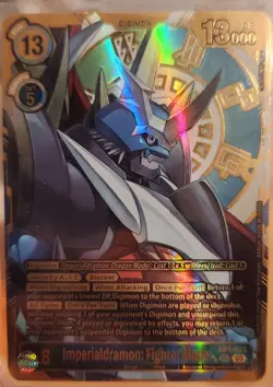 Bandai Imperialdramon Fighter Mode AD1-024 Mega Holo 13000 Digimon CCG Card - Image 3