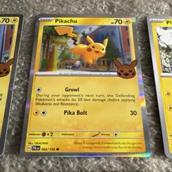 Pokemon TCG Pikachu Card Lot (6) Regular & Holo English GO, M23, PAL, ASC - Image 3