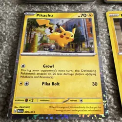 Pokemon TCG Pikachu Card Lot (6) Regular & Holo English GO, M23, PAL, ASC - Image 5