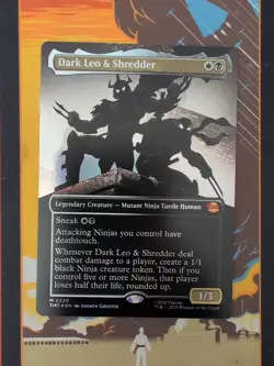 Dark Leo & Shredder - 0220 - M - Foil - Borderless - TMNT - MTG - NM/M - Image 1