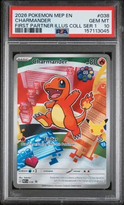 Charmander 038 - Pokemon First Partner Illustration Series 1 Promo - PSA 10 - Image 1