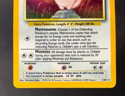 Clefable Pokemon Base Set Holo No Set Symbol Error Card #1 - Image 4