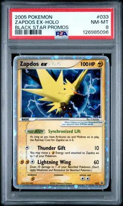 Zapdos EX Holo 033 Black Star Promos Pokemon PSA 8 - Image 1