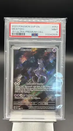 Pokemon Mewtwo 2023 151 Black Star Promo 052 PSA 9 - Image 1