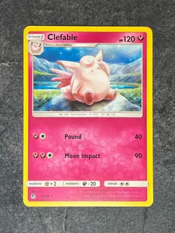 CLEFABLE 40/68 Rare HIDDEN FATES Cute Fairy Pokemon | NM-LP - Image 1