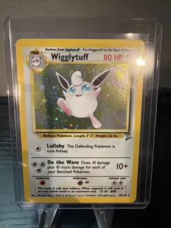 POKEMON TCG - BASE SET 2 Wigglytuff 19/130 Holo Unlimited Holo Rare DMG - Image 1