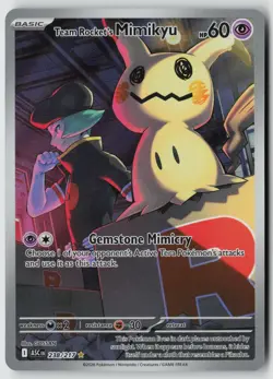 Team Rocket's Mimikyu 238/217 Illustration Rare Ascended Heroes Pokemon NM - Image 1