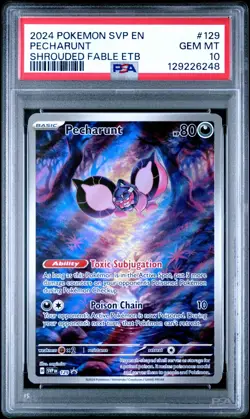 Pecharunt SVP 129 Pokemon Shrouded Fable Illustration Rare Promo PSA 10 GEM MINT - Image 3