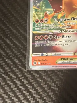Pokemon TCG SWSH09: Brilliant Stars #018/172 Charizard VSTAR NM - Image 4