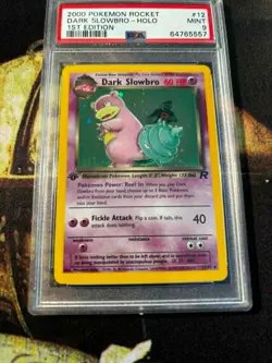 2000 Team Rocket Dark Slowbro first edition Holo #12/82 PSA 9 Pokemon TCG - Image 3