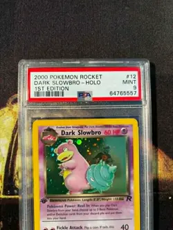 2000 Team Rocket Dark Slowbro first edition Holo #12/82 PSA 9 Pokemon TCG - Image 4