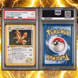 2000 POKEMON GYM HEROES HOLO-1ST EDITION #7 LT. SURGE'S FEAROW PSA 9 - Image 2