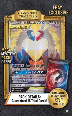 MYSTERY PACK : Chase Latias & Latios GX 170/181 Pokemon Team Up - Image 2