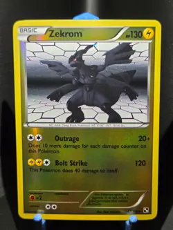 Pokemon Black and White Zekrom Reverse Holo 47/114 NM - Image 1