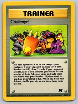 Challenge! 74/82 Uncommon Team Rocket Pokemon Unlimited Moderately Played - Image 1