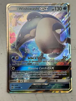 Wishiwashi GX 63/236 Holo GX Rare Cosmic Eclipse Pokemon NM - Image 1