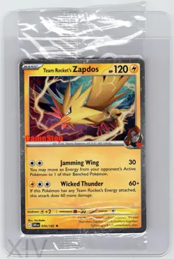 Team Rocket's Zapdos 070/182 Pokemon Destined Rivals Gamestop Promo Sealed - Image 1
