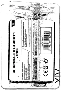 Team Rocket's Zapdos 070/182 Pokemon Destined Rivals Gamestop Promo Sealed - Image 2