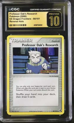 Pokemon Professor Oak's Research 80/101 Reverse Dragon Frontiers CGC 10 PRISTINE - Image 1