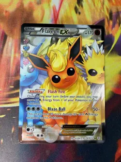 Flareon EX RC28/RC32 LP-NM Full Art Ultra Rare Generations 2016 Pokemon TCG - Image 1
