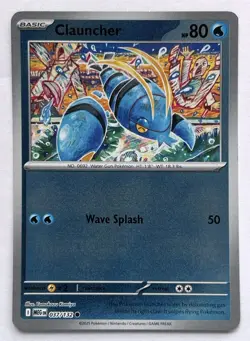 Clauncher 037/132 Common Mega Evolution Pokemon Reverse Holo Lightly Played - Image 1