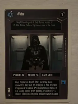 Star Wars CCG Darth Vader Premiere White Border Unlimited Edition SWCCG Card - Image 1
