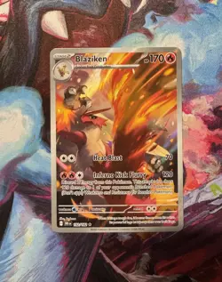 2025 Blaziken - 192/182 Illustration Rare Holo NM SV10: Destined Rivals Pokemon - Image 1