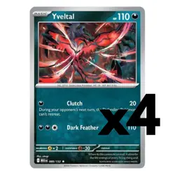 Yveltal Holo Rare x4 Playset 088/132 Pokemon TCG Mega Evolution NM - Image 1