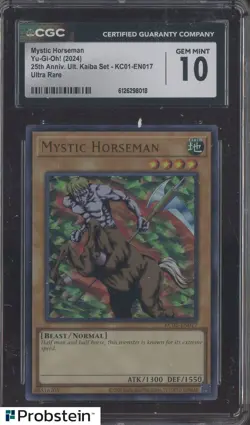 2024 Yu-Gi-Oh! 25th Anniversary Kaiba #KC01-EN017 Mystic Horseman CGC 10 - Image 1